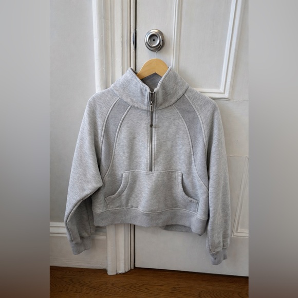 EFan Half Zip Pullover Women Cropped Fleece Oversized Sweatshirt Size L - Picture 2 of 4